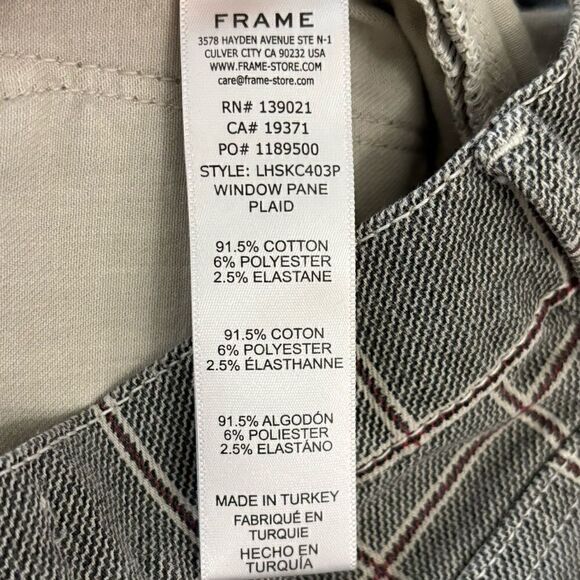 Frame Skinny Plaid Gray Jeans Ankle Size 26 - Picture 6 of 8